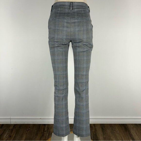 💕 WHITE HOUSE BLACK MARKET the slim Gray Plaid Pants 2P - Picture 2 of 10